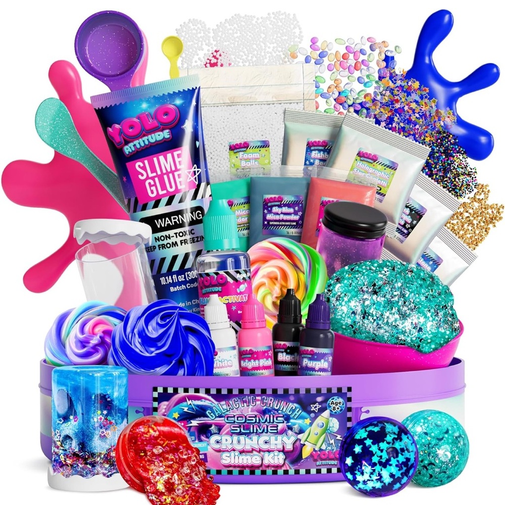 Galaxy Slime Kit for Kids Ages 8-12 - DIY Space Slime Set